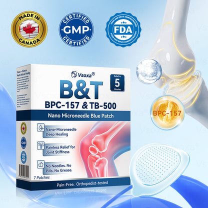 Regain Flexible Joints in Just 2 Weeks! 💪 𝑉𝑠𝑜𝑥𝑎® 𝐵&𝑇 (BPC-157 & TB-500) Nano Microneedle Patch 👨‍🔬 Dual-Peptide Pain Relief & Joint Repair | Repairs Arthritis, Rheumatism, Neuropathy & Sports Injuries | Fast-Acting · Non-Invasive · FDA-Grade Purity