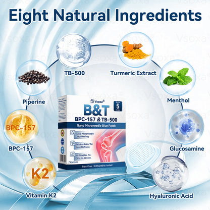 Regain Flexible Joints in Just 2 Weeks! 💪 𝑉𝑠𝑜𝑥𝑎® 𝐵&𝑇 (BPC-157 & TB-500) Nano Microneedle Patch 👨‍🔬 Dual-Peptide Pain Relief & Joint Repair | Repairs Arthritis, Rheumatism, Neuropathy & Sports Injuries | Fast-Acting · Non-Invasive · FDA-Grade Purity